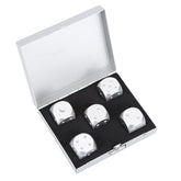 5pcs Table Game Dice, Aluminium Alloy Table Game Poker Games Dices Set with Storage Box for Table Games Poker Monopoly(Silver- Box)